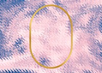 Gold oval frame on a pink abstract background