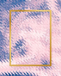 Gold rectangle frame on a pink abstract background