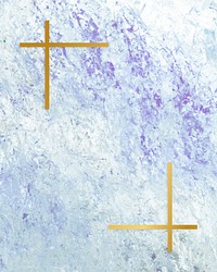 Gold frame on a blue abstract patterned background