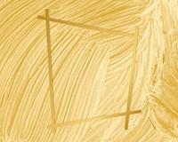 Gold trapezium frame on a yellow paintbrush stroke patterned background