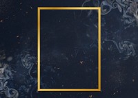 Gold rectangle frame on a universe patterned background