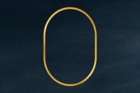 Gold oval frame on a clear night sky background