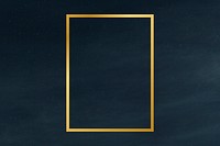 Gold rectangle frame on a clear night sky background illustration