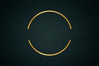 Gold circle frame on a dark fabric textured background
