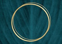 Golden framed circle on a wall textured illustration