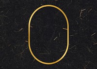 Gold oval frame on a black mulberry paper textured background