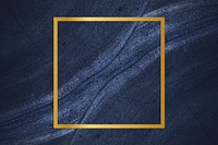 Golden framed square on a blue textured stone