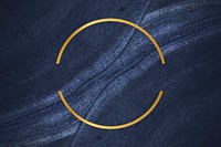 Golden framed semicircle on a blue textured stone