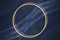 Golden framed circle on a blue textured stone
