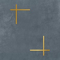 Gold frame on a gray concrete textured background