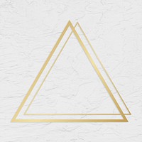 Golden framed triangle on a wall texture