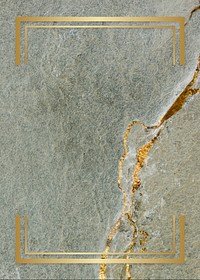 Golden frame on a marble texture