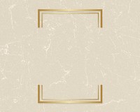 Gold rectangle frame on a beige paper textured background