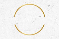 Golden framed semicircle on a paper texture