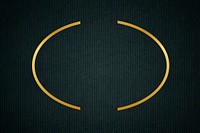 Gold oval frame on a dark fabric textured background vector