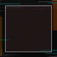 Square frame on glitch effect psd background