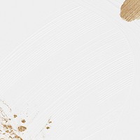 White brush paint textured vector background with gold glitter