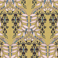 Art nouveau wisteria flower pattern background