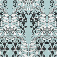 Art nouveau wisteria flower pattern background