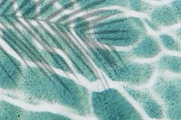 Palm leaf shadow on a turquoise terrazzo pool background