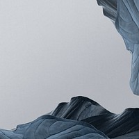 Blue leaf border gray background