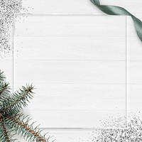 Psd white Christmas wooden background