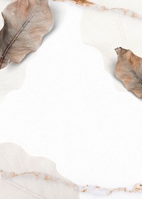 Dried leaf frame botanical background