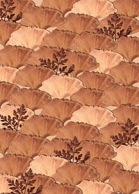 Dried leaf patterned background in beige