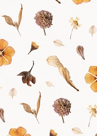 Natural dried flower wallpaper pattern