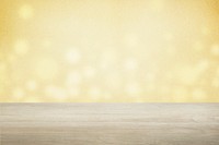 Yellow bokeh wall with beige floor product background