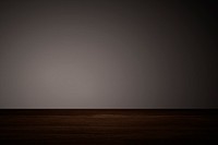 Plain dark brown wall with wooden floor product background