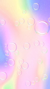 Bubble effect holographic pattern background design space
