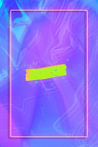 Pink neon frame psd wrap texture background with tape