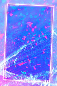 Neon frame psd plastic wrap texture background