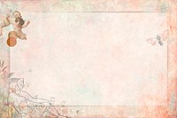 Psd vintage female nude frame design border