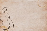 Vintage female nude art background