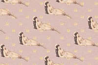 Female nude art psd seamless pattern background