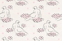 Reclining nude women patterned psd background