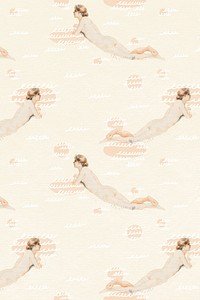 Psd vintage female nude background