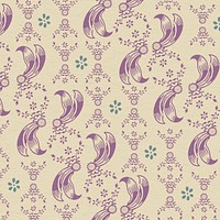 Vintage floral ornament seamless pattern purple background 