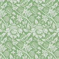 Vintage green floral ornament seamless pattern background vector