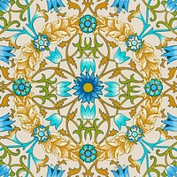 Decorative vintage flower ornament pattern background