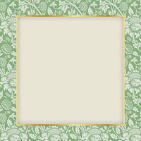 Nature ornament frame vector pattern inspired by William Morris<br /> 