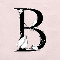 Psd letter b vintage typography