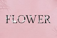 Psd flower word floral font typography