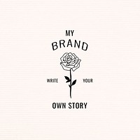 Write your own story branding template vector