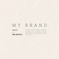 My brand typography template design vector