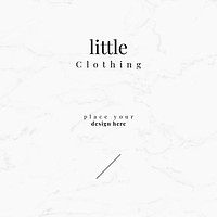 Little clothing template eps typography design