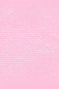 Pastel pink brick wall textured background vector