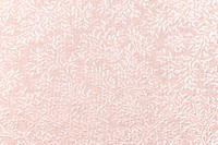 Pastel pink leaf printed pattern fabric textured background vector